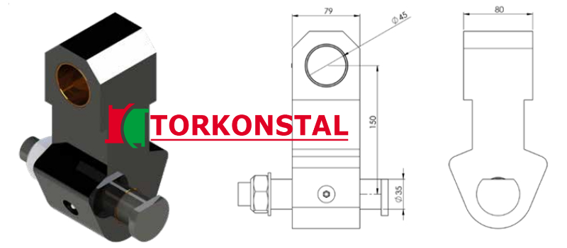 Zawiesie typu CV 7/11 rotatora do wysięgnika żurawia, kompatybilne z rotatorami typu R7CFS | R11CFS | R11CFS2